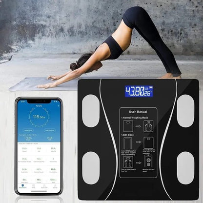 Digital Bathroom Body Weight Scales With Body Tape Measure, Smart Bluetooth Usb Charging Scale For Bmi And Weight Loss (random Color)