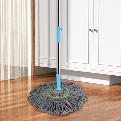 xtendable Twist Mop Fine Fiber Floor Mop – 2-in-1 Rotatable Adjustable Mop