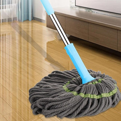 xtendable Twist Mop Fine Fiber Floor Mop – 2-in-1 Rotatable Adjustable Mop