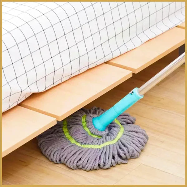 xtendable Twist Mop Fine Fiber Floor Mop – 2-in-1 Rotatable Adjustable Mop