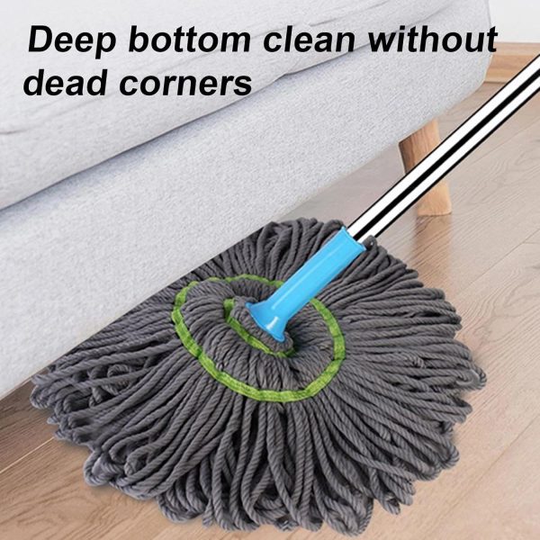 xtendable Twist Mop Fine Fiber Floor Mop – 2-in-1 Rotatable Adjustable Mop