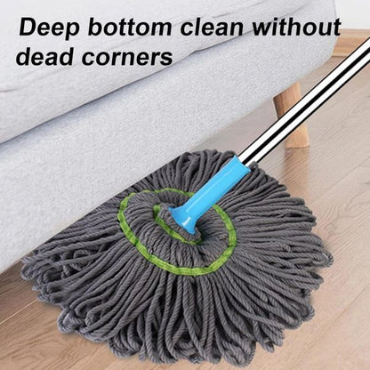 xtendable Twist Mop Fine Fiber Floor Mop – 2-in-1 Rotatable Adjustable Mop