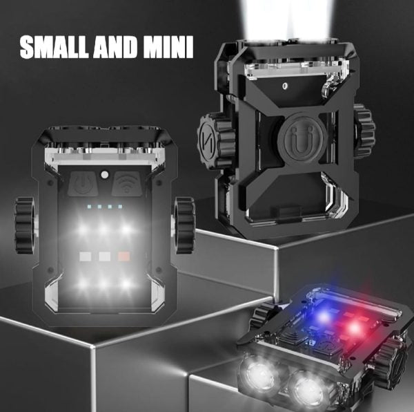 Magnetic Mini Edc Flashlight 1000 Lumens Keychain Flashlights 8 Modes Pocket Flash Light